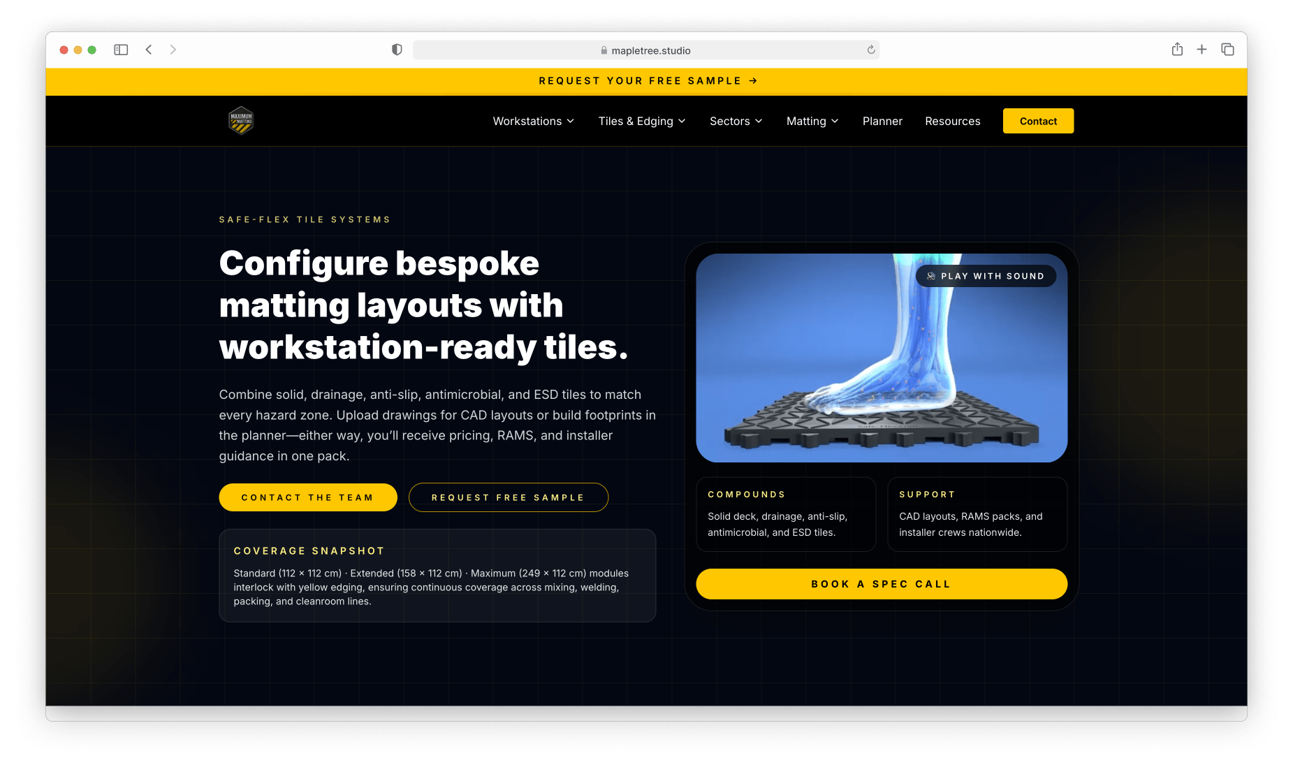 Maximum Matting website