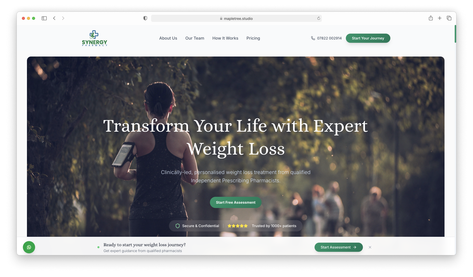 Synergy Pharmacy website